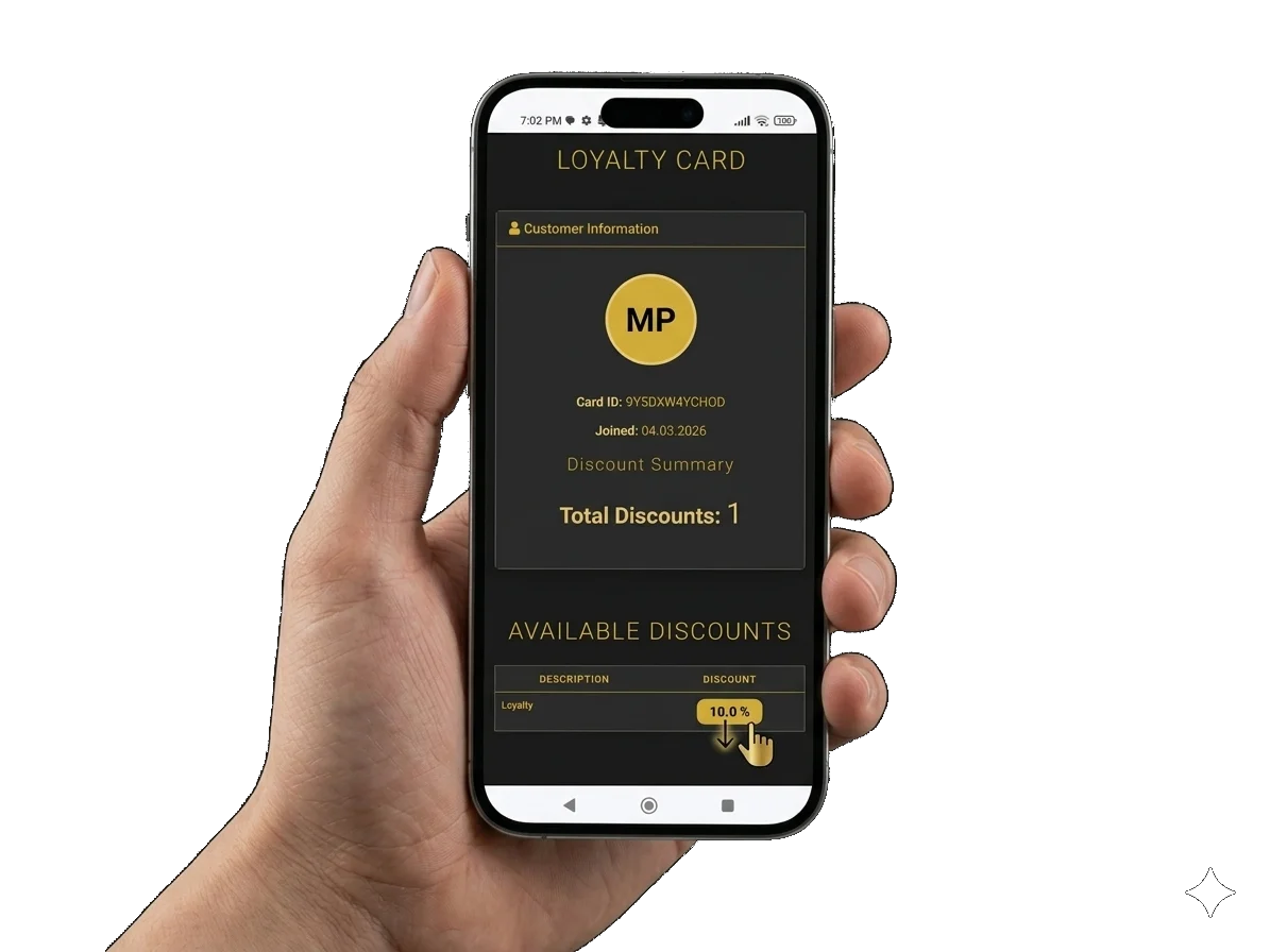 Preview of available loyalty discounts